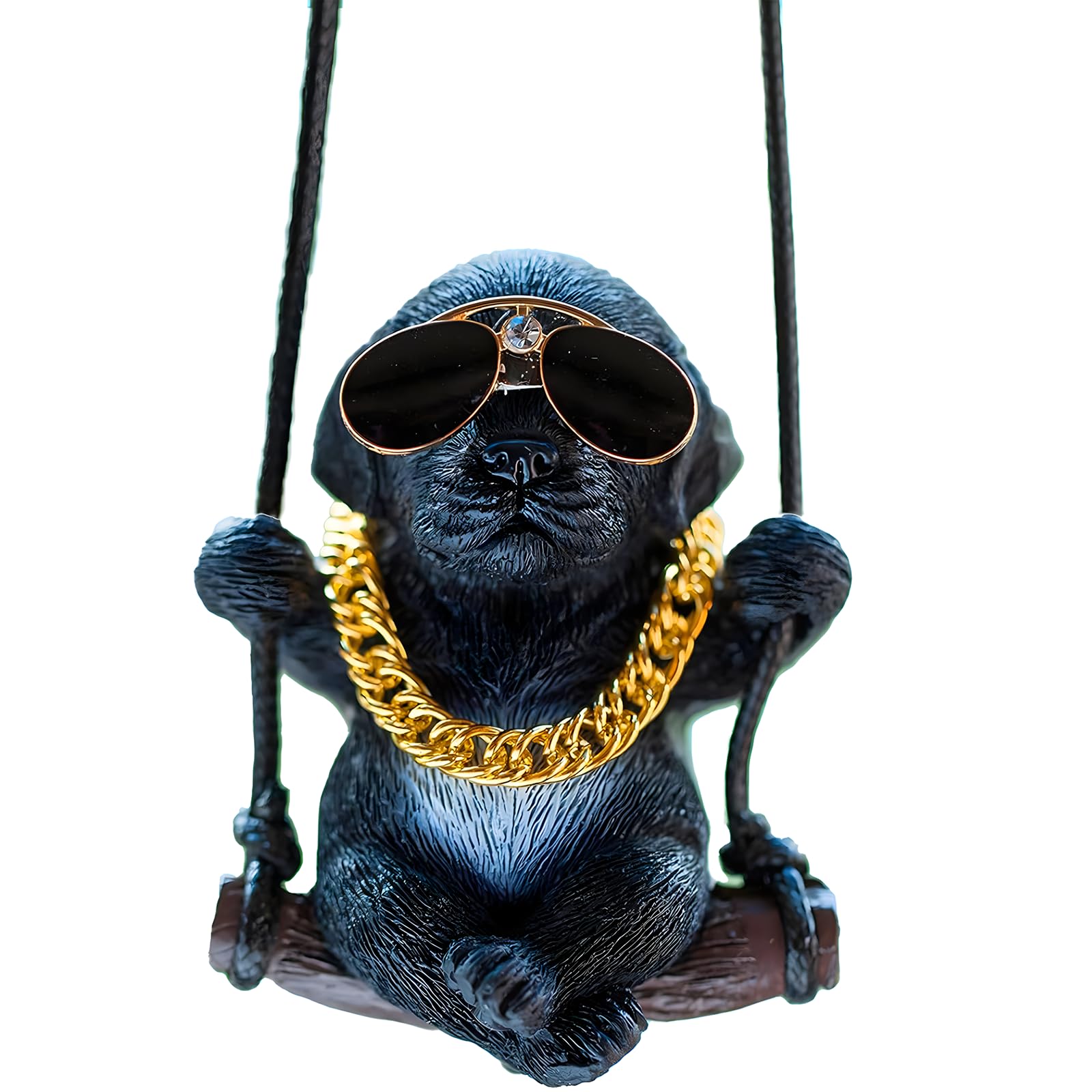 Amazon.co.jp: ブラックラボカーオーナメント:揺れるラブラドール